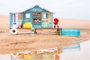 Famosa Casa en la Playa de Bluey con 5 Accesorios y Figura Juguete Niños 4 Años
