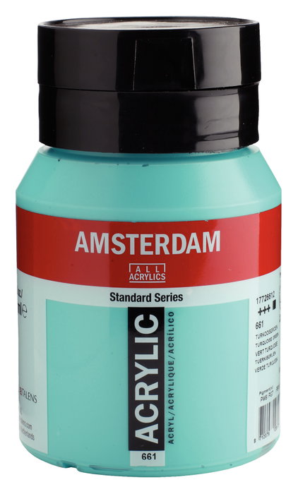 Amsterdam Colores Acrílicos Verde Turquesa 661 500 ml Amsterdam Colores Acrílicos Verde Turquesa 661 500 ml
