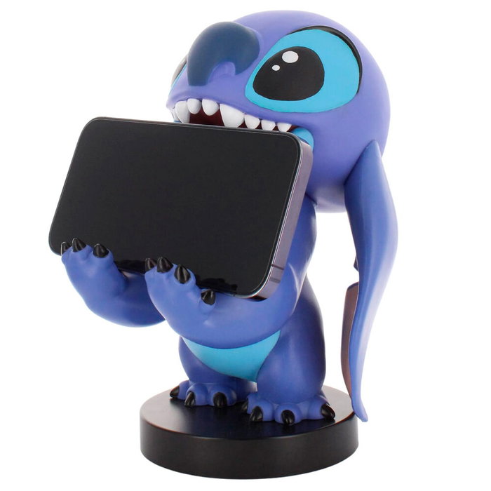 EXQUISITE GAMING Cable Guy Soporte Sujeción Smiley Stitch Disney 20cm para Mandos y Móviles