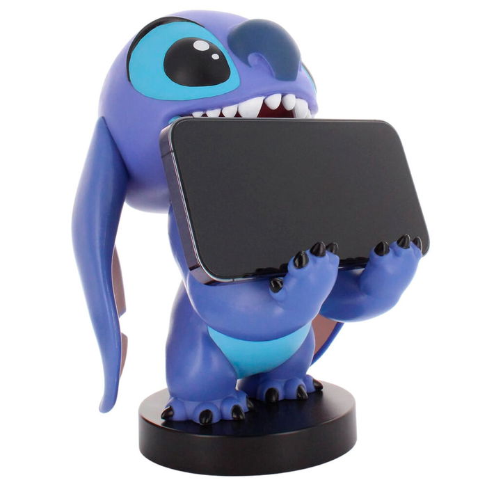 EXQUISITE GAMING Cable Guy Soporte Sujeción Smiley Stitch Disney 20cm para Mandos y Móviles