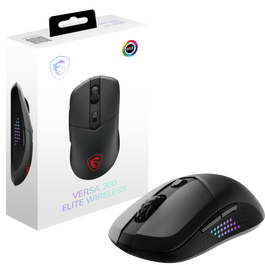 MSI Ratón VERSA 300 ELITE WIRELESS Inalámbrico Bluetooth USB Óptico 8.000 DPI RGB Negro
