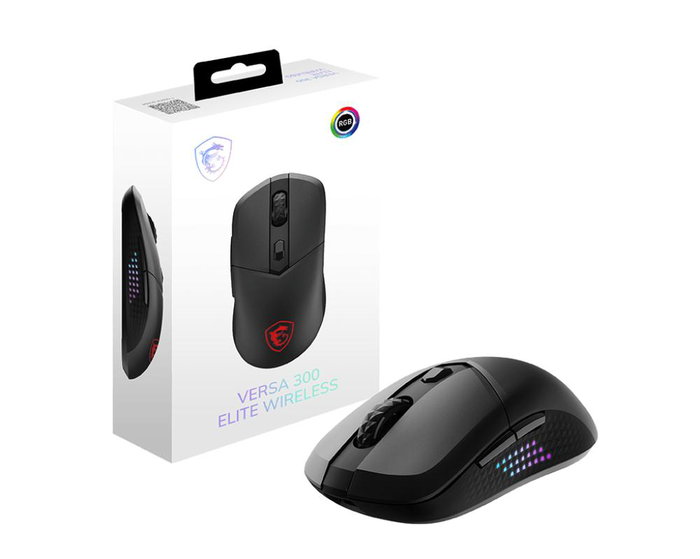 MSI Versa 300 Elite Wireless Ratón Gaming Diestro Óptico 26000 DPI RF + Bluetooth + USB-C