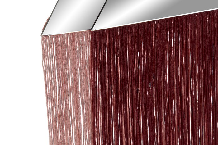 DKD Home Decor Espejo con Flecos Metal y Poliéster 33,5x1x54 cm Surtido de 2 unidades