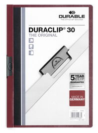 Dosier Clip Duraclip Pvc A4 2200 Pinza Metal 30H Burdeos (Set de 25)