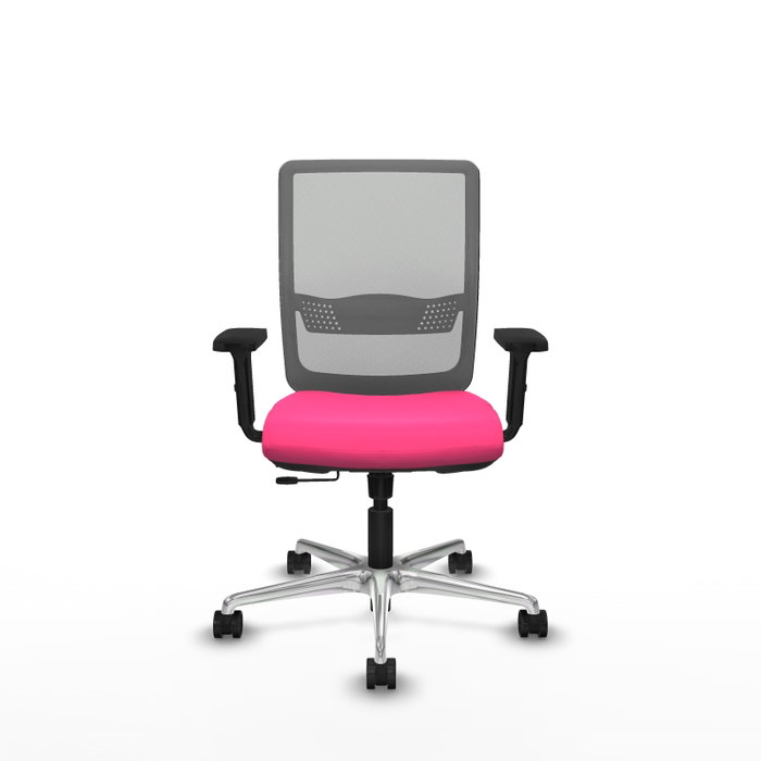 PIQUERAS Y CRESPO Silla de oficina Haches Rosa y Gris