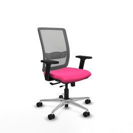 PIQUERAS Y CRESPO Silla de oficina Haches Rosa y Gris