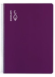 ESCOLOFI Bloc tapa dura 4º 50h cuadriculado 6x6 70g violeta (Set de 5)
