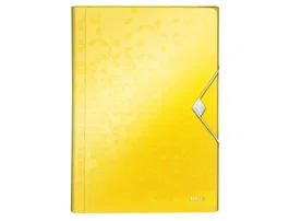 Leitz Wow Carpeta Clasificadora Polipropileno A4 6 Separadores + Extra Ancho Amarillo