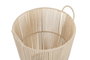 DKD Home Decor Set de 3 Cestas de Algodón y Metal Beige