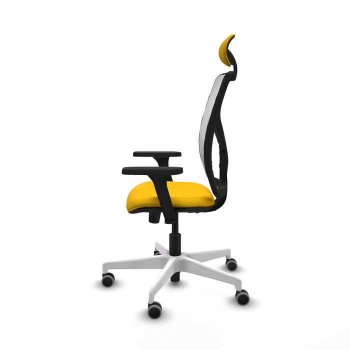 PIQUERAS Y CRESPO Silla de oficina Motilla con mecanismo Sincro, Amarillo y Blanco PIQUERAS Y CRESPO Silla de oficina Motilla con mecanismo Sincro, Amarillo y Blanco