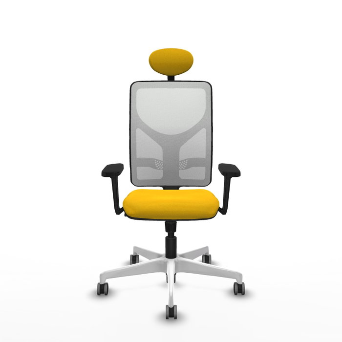 PIQUERAS Y CRESPO Silla de oficina Motilla con mecanismo Sincro, Amarillo y Blanco PIQUERAS Y CRESPO Silla de oficina Motilla con mecanismo Sincro, Amarillo y Blanco