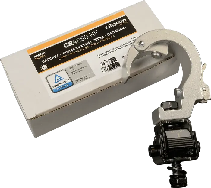 ALGAMLIGHT Abrazadera Ø 48-50 Mm 100 Kg Aluminio Extruido Pivote 90° TÜV Rheinland