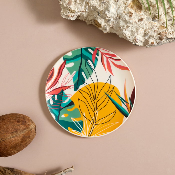 Home Deco Factory Plato Postre Paradis Exot Diámetro 20 cm