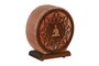 DKD Home Decor Lámpara de Sal del Himalaya Sobremesa Estilo Árabe con Buda, Rosa y Marrón, 7x18x16 cm, Incluye Bombilla