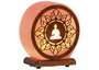 DKD Home Decor Lámpara de Sal del Himalaya Sobremesa Estilo Árabe con Buda, Rosa y Marrón, 7x18x16 cm, Incluye Bombilla