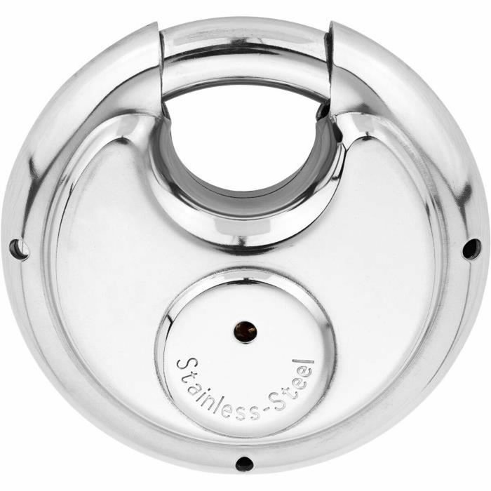 Burg Wachter Candado cilíndrico 21 70 SB de acero inoxidable 70 mm con llave