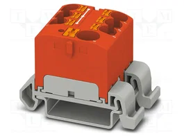 PHOENIX CONTACT PTFIX 10/6X4-NS35A RD Conector de carril rojo