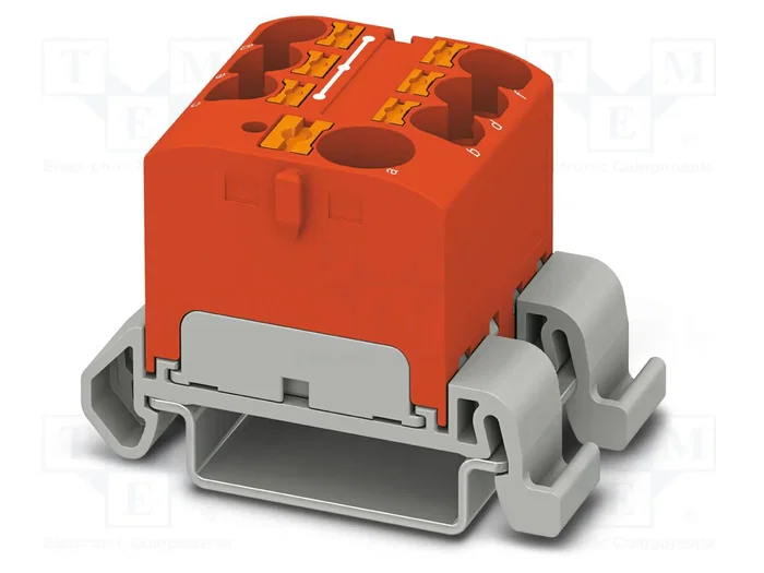 PHOENIX CONTACT PTFIX 10/6X4-NS35A RD Conector de carril rojo PHOENIX CONTACT PTFIX 10/6X4-NS35A RD Conector de carril rojo