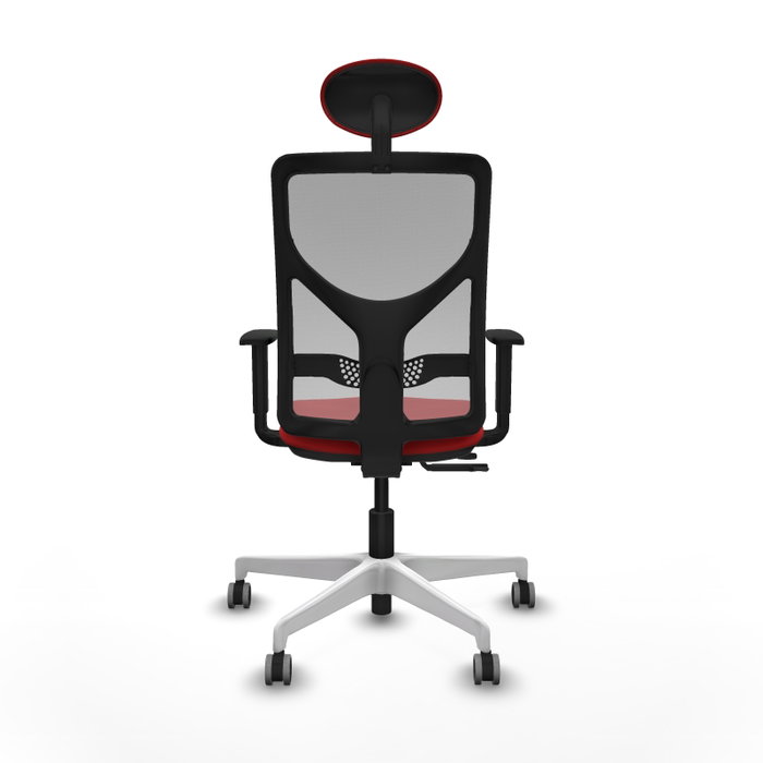 PIQUERAS Y CRESPO Silla de oficina Motilla Rojo/Gris con mecanismo Sincro/Traslack