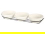 Vessia Set 3 Boles Porcelana Blanca 350ml con Soporte 40x13x7cm (Set de 12)