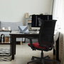 PIQUERAS Y CRESPO Silla de oficina Alares con mecanismo traslack, malla negra y asiento amarillo