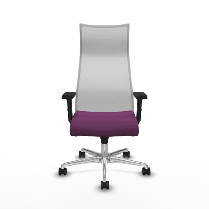 PIQUERAS Y CRESPO Sillón Albacete con mecanismo Sincro, Morado y Blanco