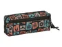 Safta Estuche Portatodo Escolar Rectangular con Goma Elástica 22 cm - Mandalorian & Grogu, 3 Cremalleras, 85x220x60 mm