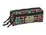 Safta Estuche Portatodo Escolar Rectangular con Goma Elástica 22 cm - Mandalorian & Grogu, 3 Cremalleras, 85x220x60 mm