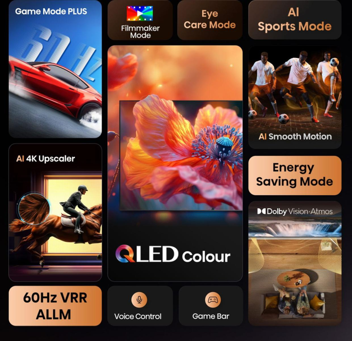 Hisense 43E77Q Smart TV QLED 43 pulgadas 4K Ultra HD Negro