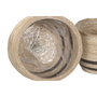 DKD Home Decor Set de 4 Maceteros de Fibra Trenzada Marrón Natural