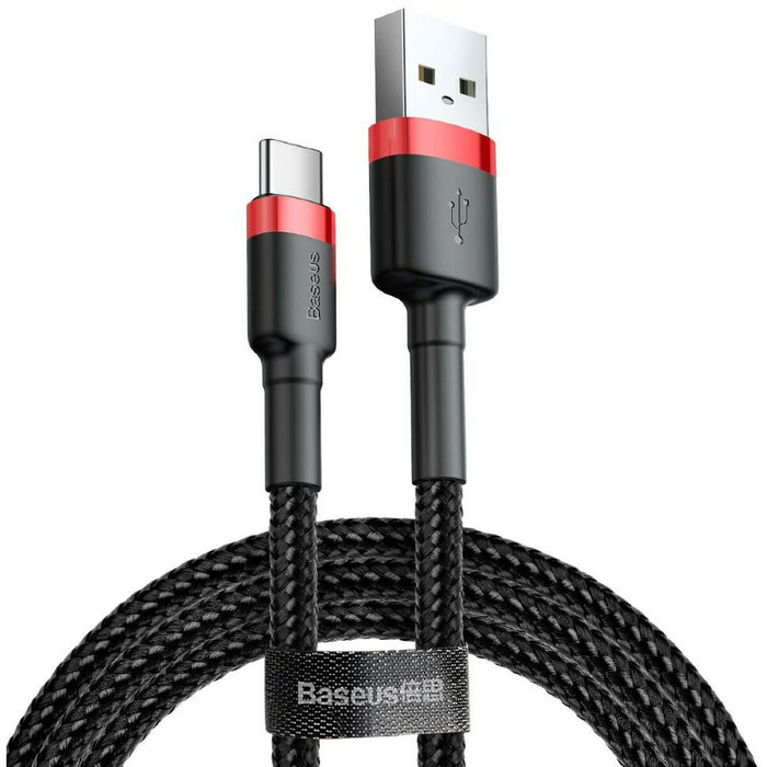 Baseus Cafule USB a USB-C 2A 2m rojo-negro