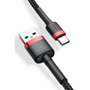 Baseus Cafule USB a USB-C 2A 2m rojo-negro