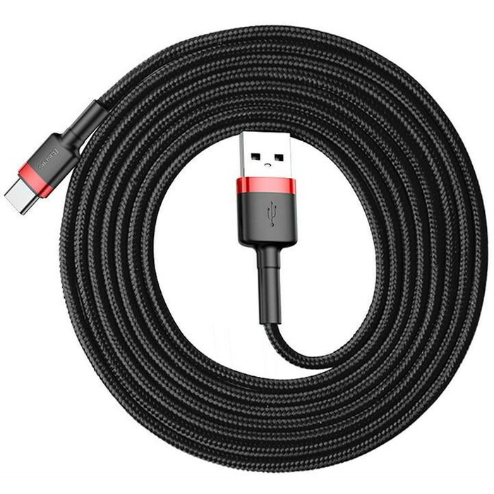 Baseus Cafule USB a USB-C 2A 2m rojo-negro