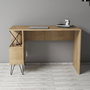 Hanah Home Mesa de Estudio Roble y Negro 120x78.8x60cm