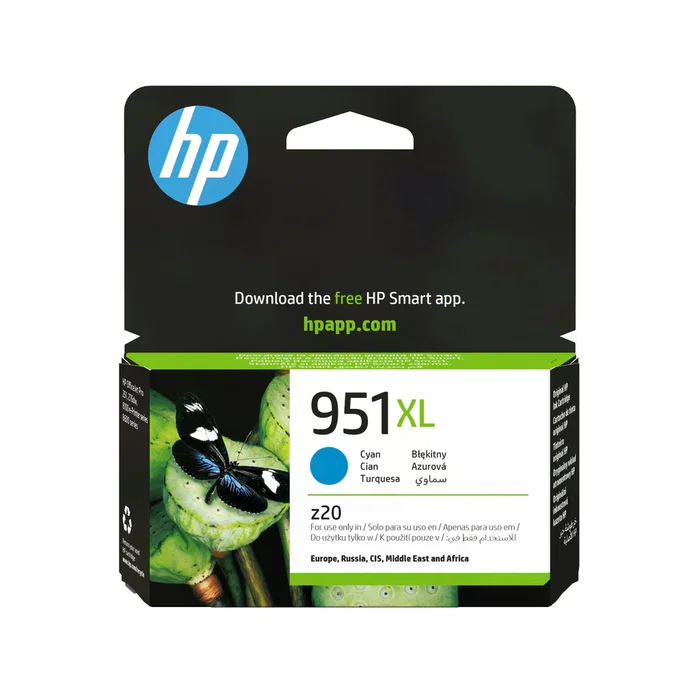 HP Cartucho de tinta original Cyan para OfficeJet Pro 8100 8600 - Número de referencia 951XL HP Cartucho de tinta original Cyan para OfficeJet Pro 8100 8600 - Número de referencia 951XL