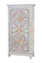 Giner y Colomer Armario Madera Mango 180 cm Blanco Envejecido y Detalles Multicolor