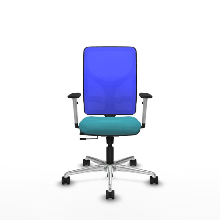 PIQUERAS Y CRESPO Silla de oficina Motilla con mecanismo Sincro/Traslack, Tela Turquesa y Malla Azul PIQUERAS Y CRESPO Silla de oficina Motilla con mecanismo Sincro/Traslack, Tela Turquesa y Malla Azul