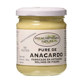 Sain Puré de Anacardos 180 g - Crema de Anacardo sin Azúcar ni Aceites