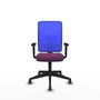 PIQUERAS Y CRESPO Silla de oficina Motilla con mecanismo Sincro, Morado y Azul