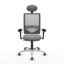PIQUERAS Y CRESPO Silla de oficina Zulema Gris con mecanismo Sincro