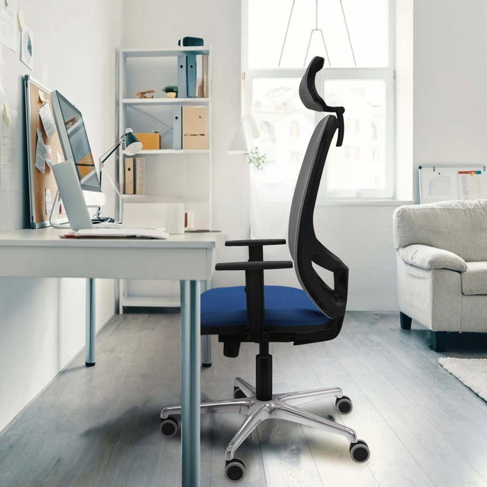 PIQUERAS Y CRESPO Silla de oficina Cilanco con mecanismo Sincro/Traslack, Azul y Negro PIQUERAS Y CRESPO Silla de oficina Cilanco con mecanismo Sincro/Traslack, Azul y Negro