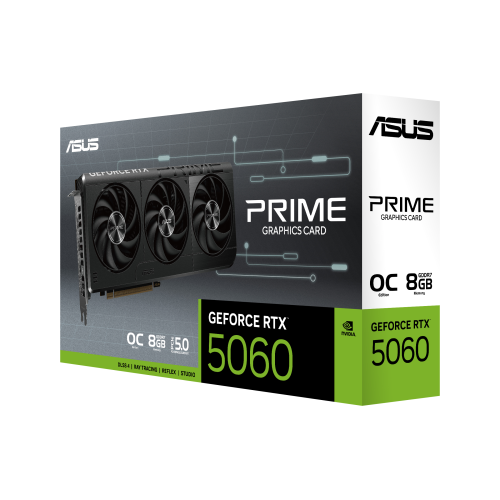 Asus Tarjeta Gráfica PRIME-RTX5060-O8G GeForce RTX 5060 OC Edition 8GB GDDR7 128-bit