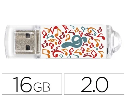 Techonetech Memoria USB Flash Drive 16 GB 2.0 Music Dream Techonetech Memoria USB Flash Drive 16 GB 2.0 Music Dream