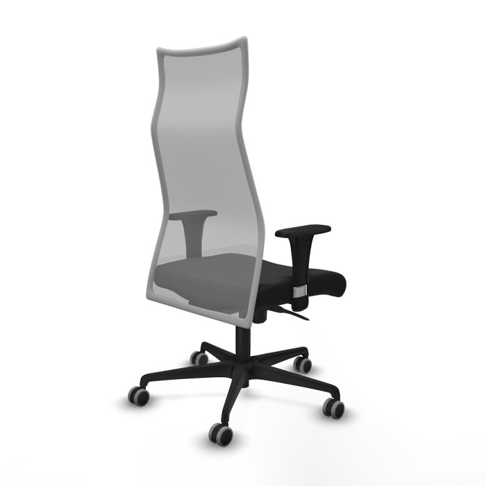 Piqueras Y Crespo Sillón Albacete con Mecanismo Sincro, Similpiel Negro y Malla Gris Piqueras Y Crespo Sillón Albacete con Mecanismo Sincro, Similpiel Negro y Malla Gris