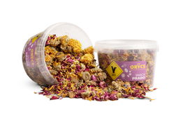 Miniorycs Snack Orycs Prado 50gr Alimento Complementario Conejos Roedores 100% Natural 40% Rosa 40% Caléndula