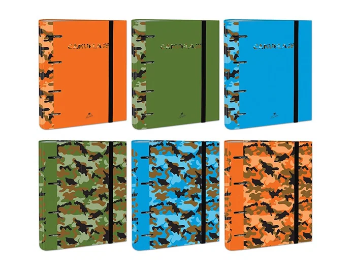 MARIOLA Expositor de 12 Carpetas Carpeblock A4 con 4 Anillas de 40 mm Camuflaje MARIOLA Expositor de 12 Carpetas Carpeblock A4 con 4 Anillas de 40 mm Camuflaje