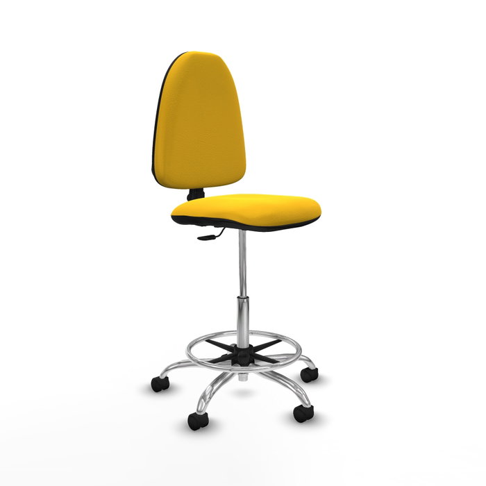 PIQUERAS Y CRESPO Taburete Aýna Amarillo con Mecanismo de Contacto Permanente PIQUERAS Y CRESPO Taburete Aýna Amarillo con Mecanismo de Contacto Permanente