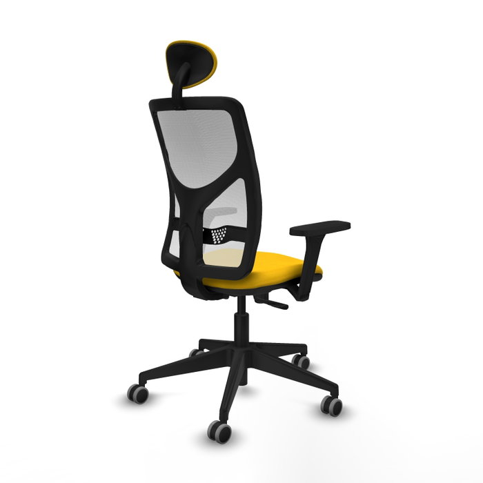 PIQUERAS Y CRESPO Silla de oficina Motilla con mecanismo Sincro, Amarillo y Blanco PIQUERAS Y CRESPO Silla de oficina Motilla con mecanismo Sincro, Amarillo y Blanco