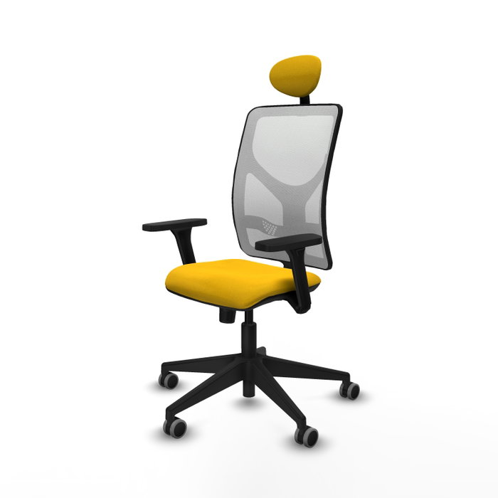 PIQUERAS Y CRESPO Silla de oficina Motilla con mecanismo Sincro, Amarillo y Blanco PIQUERAS Y CRESPO Silla de oficina Motilla con mecanismo Sincro, Amarillo y Blanco