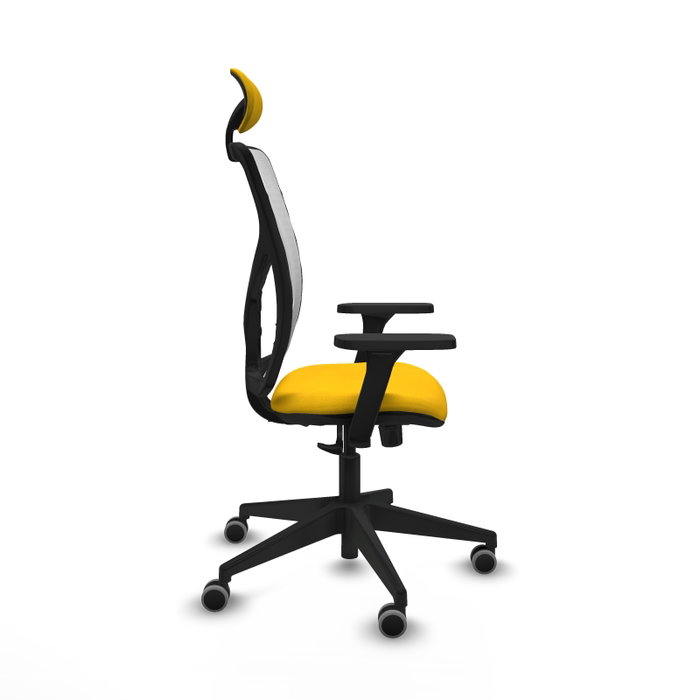 PIQUERAS Y CRESPO Silla de oficina Motilla con mecanismo Sincro, Amarillo y Blanco PIQUERAS Y CRESPO Silla de oficina Motilla con mecanismo Sincro, Amarillo y Blanco